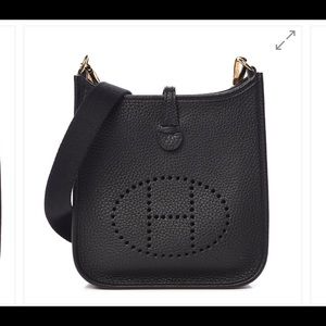 Genuine Hermès Taurillon Clemence Evelyne Mini Bag